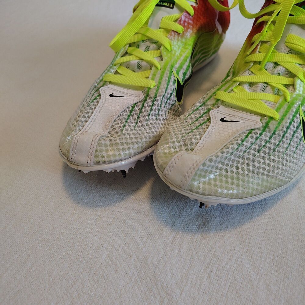 Nike Zoom Mamba 3 Track Spikes Mens 7.5 Volt Green Distance Racing - Picture 3 of 9